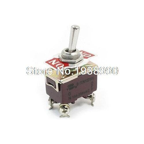 AC 250V 15A DPST ON-OFF 2 Positions 4 Pin Latching Toggle Switch E-TEN1221