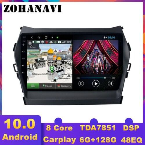 ZOHANAVI 4G+64G Android 10.0 Octa Core Car DVD GPS For Hyundai IX45 Santa fe 2013 2017 Car multimedia player radio audio stereo