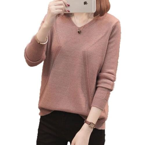 Ay1128 2020 spring autumn winter new women fashion casual warm nice Sweater woman female OL korean tops V-Neck