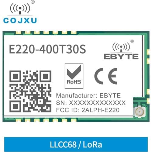 RSSI Wireless LoRa Module 433MHz 470MHz cojxu E220-400T30S FSK 30dBm LoRa Spread Spectrum UART IPEX Antenna Ultiple Transmission