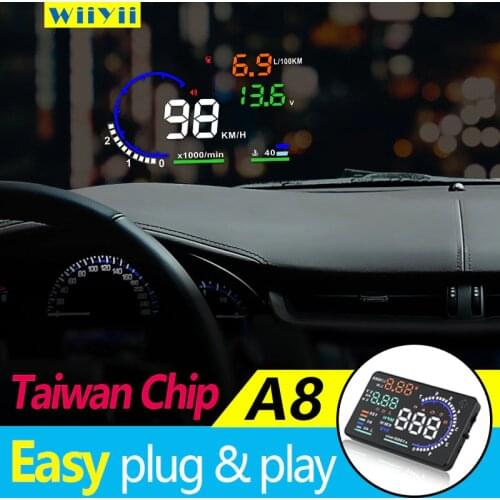 Datong A8 hud head up display obd2 ii euobd Overspeed Warning System Projector Windshield Voltage Alarm universal car hud