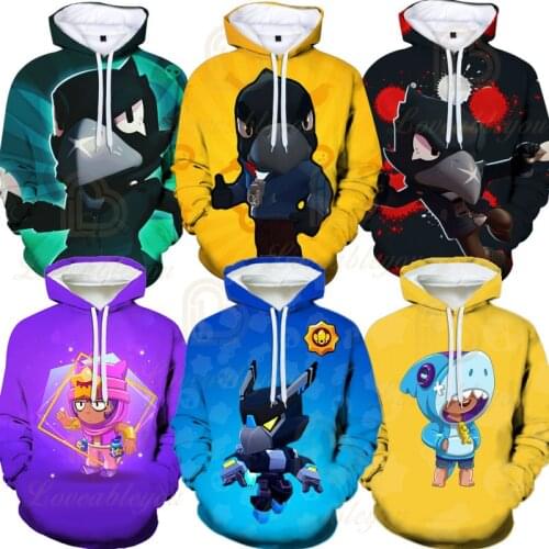 PRIMO MORTIS Sandy Leon Shoot Stars, Cartoon Hoodie Game 6 To 19 Years Kids 3D Boys Girls Children Clothes