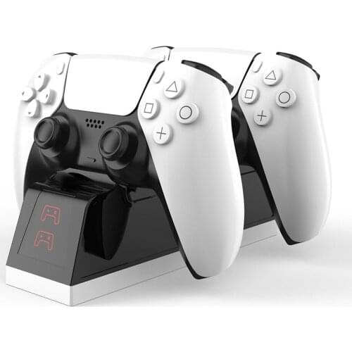 Dual Fast Charger for PS5 Wireless Controller USB Charging Dock Station LED Stand for Sony PlayStation 5 Joystick Gamepad