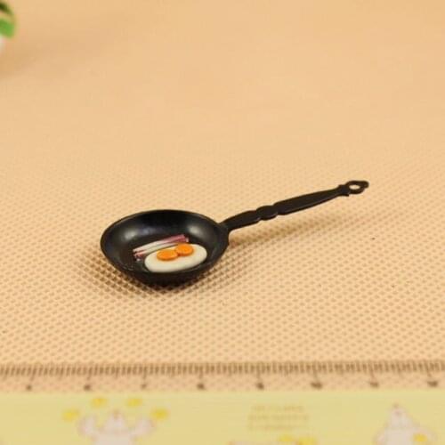 G05-X146 children baby gift Toy 1:12 Dollhouse mini Furniture Miniature Wok + poached 1pcs