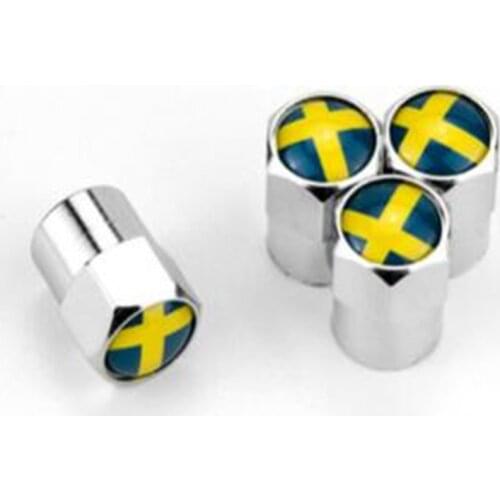 40pcs=10 bags Car Style UK USA Germany Itlay Spain France Sweden Flag Logo Tire Valve Stem Cap Truck Motorcycle Bike Wheel Caps