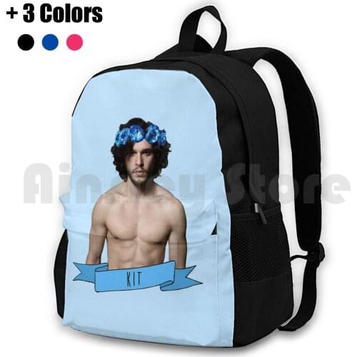 Flower Crown-Kit Outdoor Hiking Backpack Riding Climbing Sports Bag Kit Harington Blue Light Blue Soft Pastel Pastel Blue Got