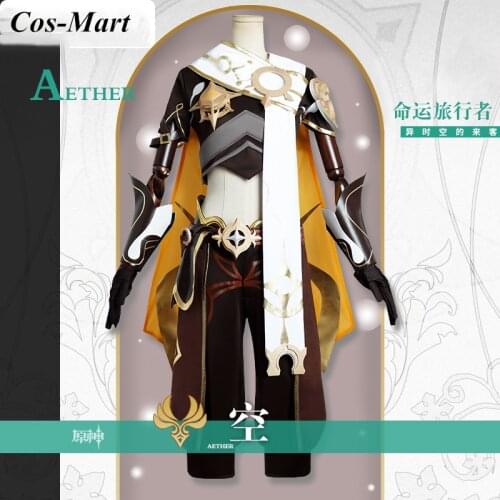 Hot Game Genshin Impact Aether Cosplay Costume Fashion Combat Uniform Female Halloween Party Role Play Clothing Custom-Make Any