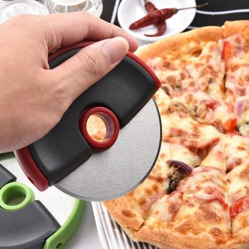 Stainless Steel Pizza Wheels 1pcs Round Pizza Cutter ABS Handle Cake Waffles Pancake Cutting Slicer Kitchen Gadget