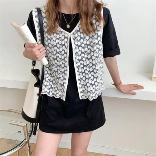 Summer Hollow Out Crochet Lace Crop Top Knitted Vest Womens Sleeveless Jacket Cardigan Boho Bohemian Waistcoat Short Coat