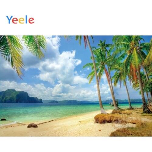 Summer Tropical Seaside Beach Sky Cloud Nature Scene Scenery Backdrop Vinyl Photographic Background For Photo Studio Photophone