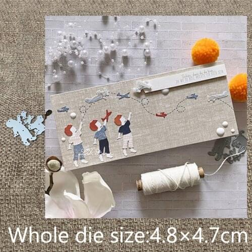 New Design Craft Metal stencil mold Cutting Dies child with dogs & planes scrapbook die cuts Album Paper Card Craft Embossing