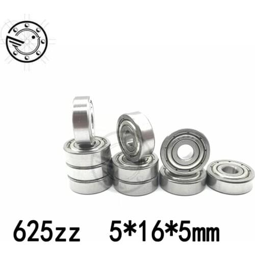 Free shipping 625 ZZ (10PCS) 5*16*5mm Miniature Ball Bearings 625Z Deep Groove Ball Bearing 5x16x5mm 625ZZ 2Z