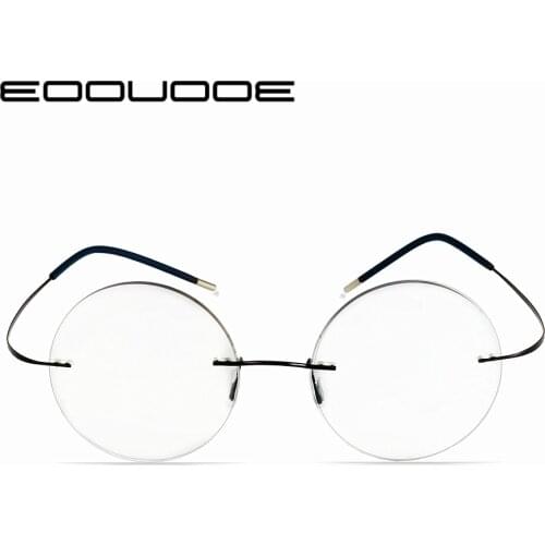 Titanium Prescription Glasses Frame Women Ultralight Round Myopia Optical Denmark Korean Glasses Frame Men Titanium
