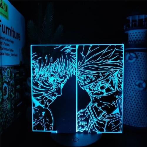 Naruto LED Night Light Uchiha Obito Hatake Kakashi Home Decoration Lighting Lampara 3D Lights Kawaii Room Decor Lampe Manga Neon
