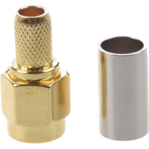 Brand New 5pcs SMA Male Plug RF Coaxial Connector Crimp for RG58 RG142 RG400 LMR195 RG223