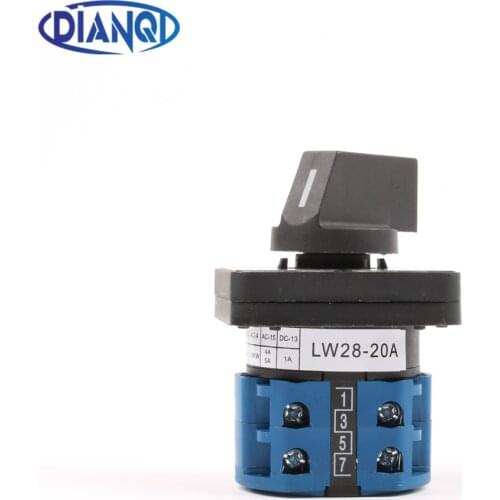 DIANQI lw28 changeover switch lw28-20 20a 380v Universal Changeover combination switch 3 position 2 knots