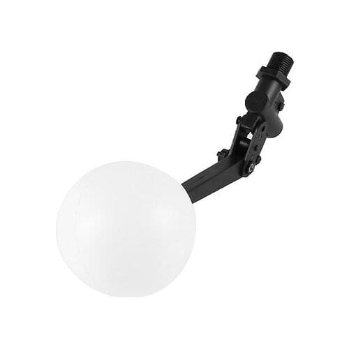 Tank Pool Liquid Level Plastic Floating Ball Valve 1/2 PT Threaded Black White
