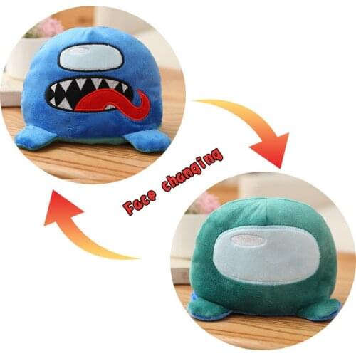 Among Us Plush Doll Toys Flip Double Sided Figure Plush Pattern Childrens Gift Kawaii Home Decoration Stuffed Toys