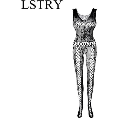 Sexy Costume Body Suit Body Stocking Sex Erotic Open Crotch Teddy Lingerie Crotchless Sexy Lady Feminino Porno Intimate Bodysock