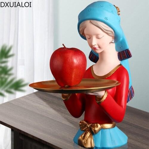 Modern Simple Girl Sculpture Storage Decoration Housewarming Gift Living Room Desktop Entrance Office Storage Home Decoration