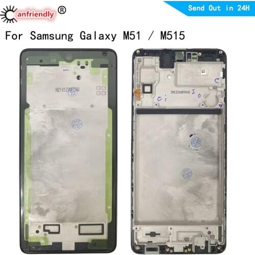 Middle Frame For Samsung Galaxy M51 SM-M515F/DSN Middle Frame Housing Cover Bezel Plate Faceplate