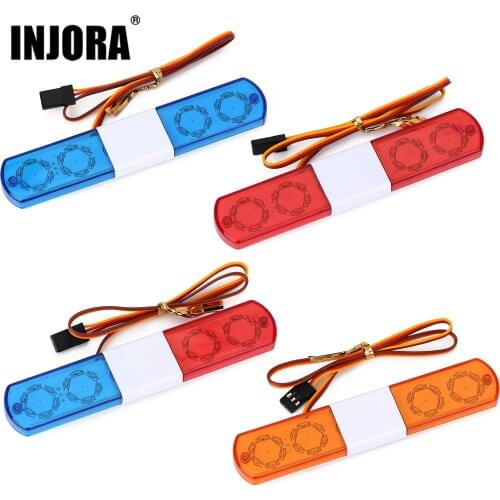 INJORA 113/143mm 5 Modes RC Police Car Flash LED Light Alarming Light for 1/10 HSP Kyosho Traxxas Tamiya RC Car Parts