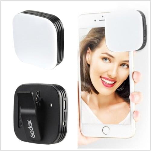 GODOX LEDM32 Mini Video Light Mobilephone Lithium Battery Lighting LED Adjustable Brightness for Universal Photography Phones