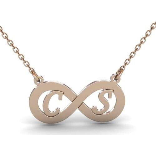 Ufine Personalized His and Her Initial Infinity pendant Necklace cooper high quality pendant necklace N2119