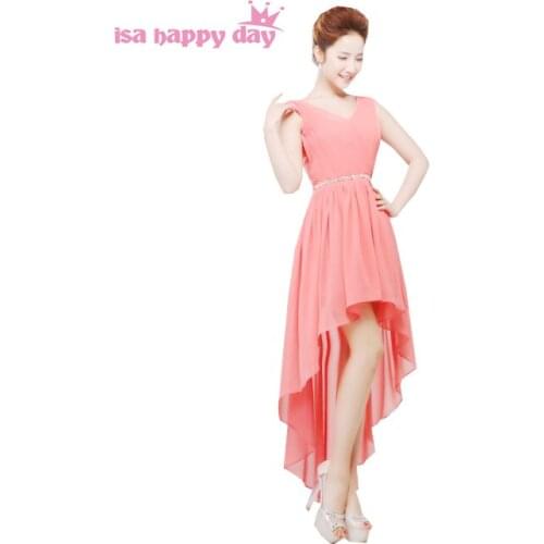 Women ladies famous low cut back evening girl dress royal blue high low party pink elegant girls fancy dresses 2020 event H3753