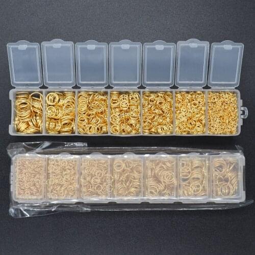 1450pcs/One Set Box 5 Colors 3 4 5 6 7 8 10mm Open Jump Rings Split Rings Link Loop For DIY Jewelry Making Findings Connector