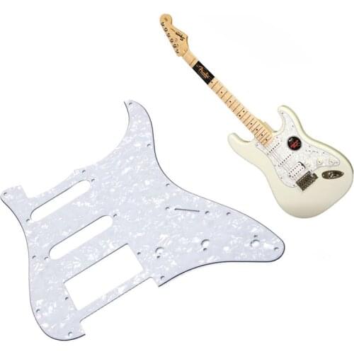 Guitar 3-Ply Pickguard Scratch Plate for Stratocaster White Pearl high quality