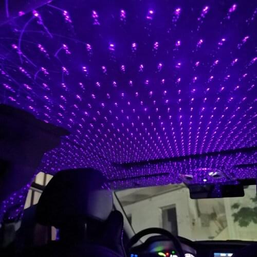 Car Ambient Light Auto Interior Decoration Accessories USB Led Projector Sky Star Lights Party Decorative RGB Laser Galaxy Lamps