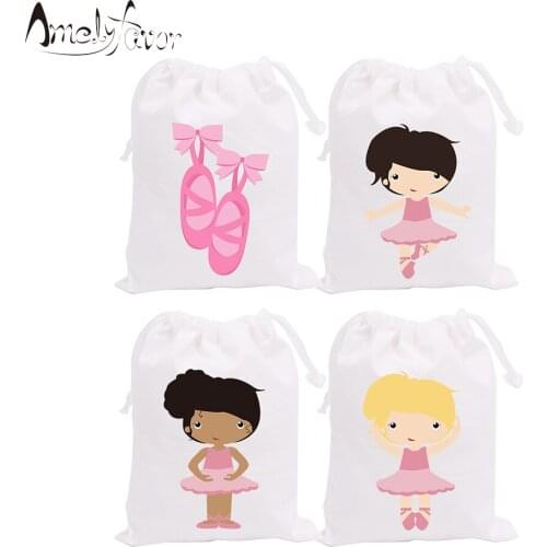 Ballerinas Theme Party Bags Candy Bags Gift Bags Ballet Shoes Girls Decorations Grand Event Birthday Party Container Supplies