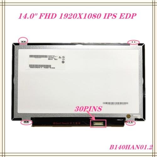 FREE SHIP B140HAN01.1 2 3 4 N140HCE-EAA NV140FHM-N43 N46 LP140WF1 SPB1 1920*100 30pin For Lenovo Y40 E440 T450 T440P T440S LCD