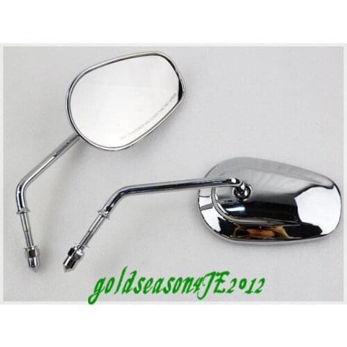 Freeshipping Motorcycle Chrome Oval Mirror for Harley Softail Dyna Sportster Touring Cruiser