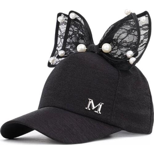 Doitbest Child Baseball Cap M bow pearl summer Hip Hop 2020 kids Hats Boys Girls hat Caps snapback gorras