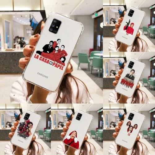 Money Heist Phone Case Transparent For Samsung A51 A50 A71 A70 A81 M60S Note S21 S 20 10 9 8 11 E Plus Ultra
