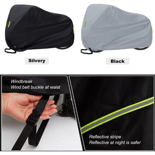 200x110x70cm Bicycle Cover Rain Cover Waterproof Anti Dust 40+ UV Protection with Lock-holes Storage Bag for Mountain/Road Bike