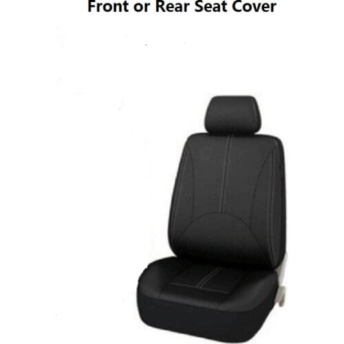 1Pc Car Seat Cover Pu Leather Waterproof Chair Protector Black New Front Rear Seat Cushion For RV Camper Lorry Motohome Truck