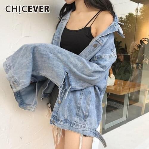 Женские куртки оверсайз CHICEVER China At AliExpress