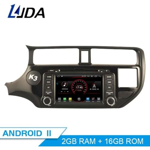 LJDA Android 10 Car DVD Player For KIA Rio K3 2012 2013 2014 2015 GPS Navigation 2 Din Car Radio Multimedia WIFI Stereo IPS RDS