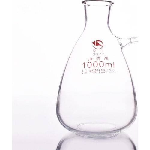 Filtering flask with side tubulature,Capacity 1000ml,Triangle flask with tubules,Filter Erlenmeyer bottle