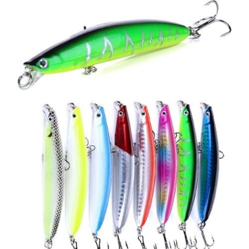 HENGJIA 1PCS 9CM/9G Sea Fishing Lure Minnow Crankbait Hard Bait Tight Shiner Wobble Fishing Tackle