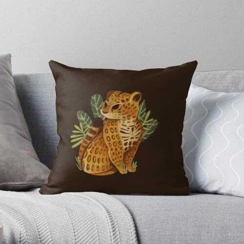Jaguar Throw Pillow Cushion Cover Polyester throw pillows case on sofa home living room car seat decor 45x45cm