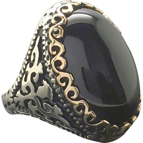 Retro Ring Black AAA Zircon Wedding Engagement Ring For Women Men Gift