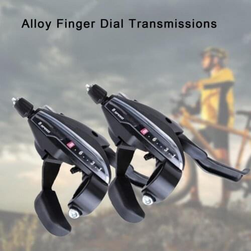 1 Pair Aluminium Alloy Finger Dial Transmissions 8 Speed Mountain Bike Shifter Bicycle Accessories Replacement Parts