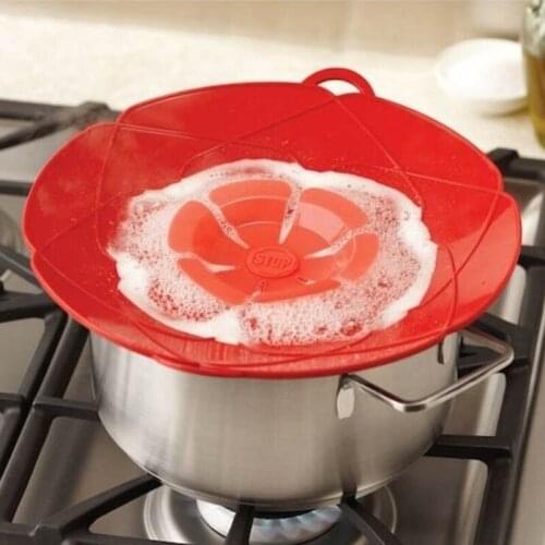 Multifunctional Silicone Lid Spill Stopper Anti Overflow Pot Cover 28.5cm Diameter Kitchen Gadgers Cooking Pot Lids Utensil