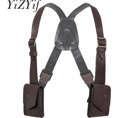 Man Leather Anti Theft Safety Hidden Holster Underarm Pouch Secret Agent Double Shoulder Phone Case Wallet Bag Viking Purse