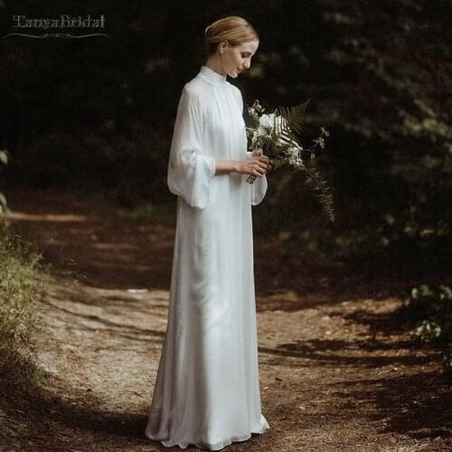 Halter soft satin wedding dress A Line Simple Beach bridal gowns detachable cape vestido de noivas DW292