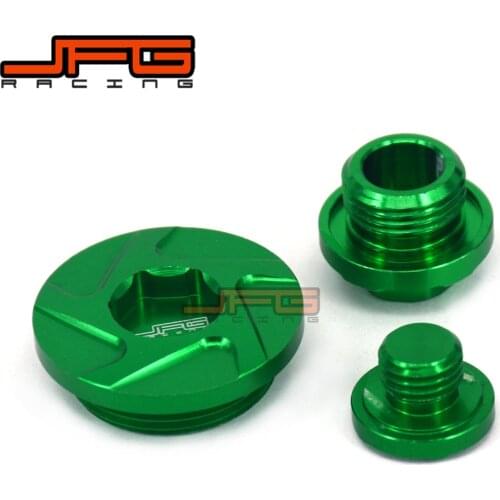 Motorcycle CNC Engine Timing Oil Filter Plug Set For KAWASAKI KX250F 2011-2018 KX450F 2009-2018 KX250 2019 KLX450R 2008-2015